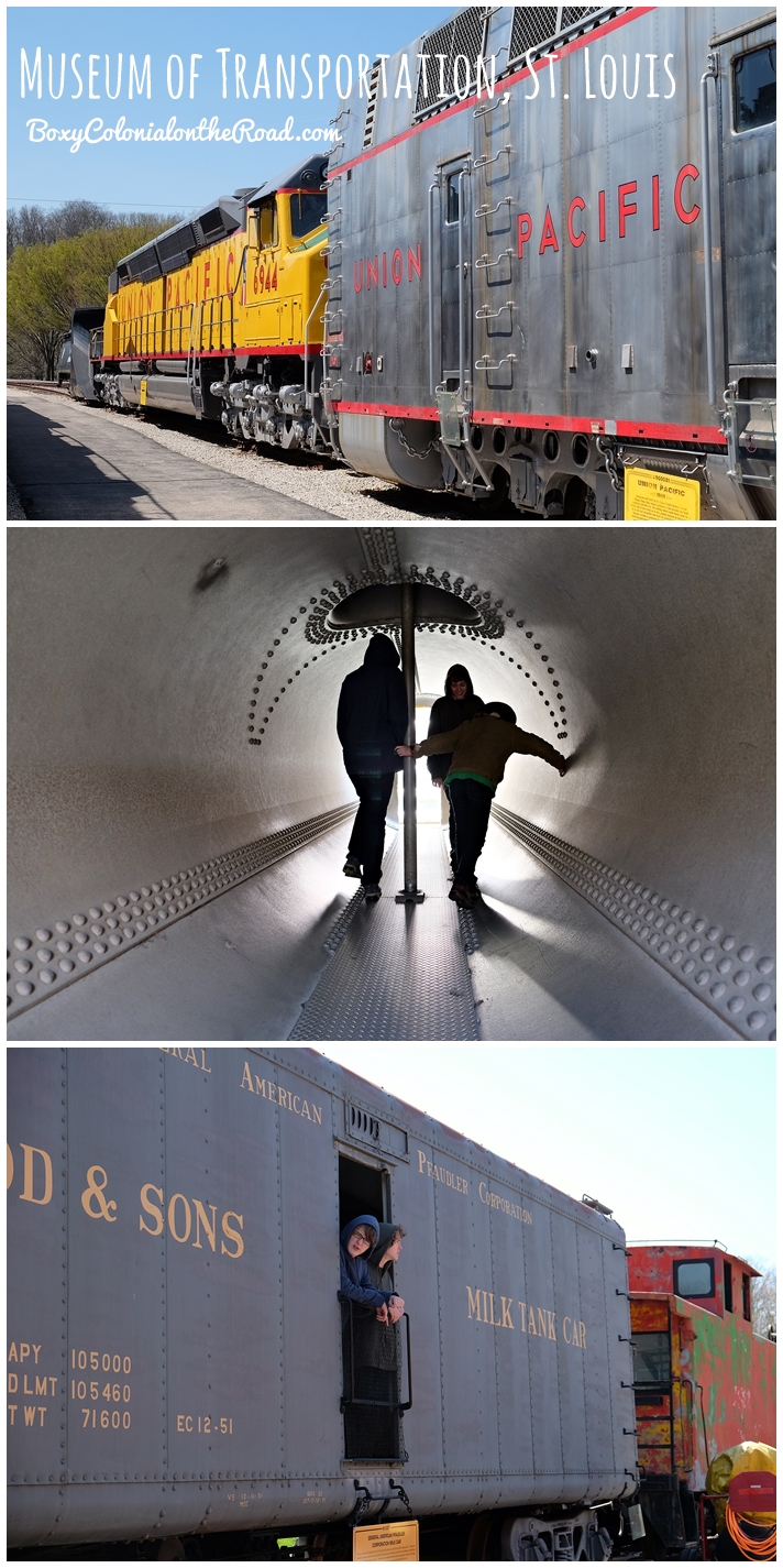 visiting the Museum of Trasportation in St. Louis, MO, with kids: trains!