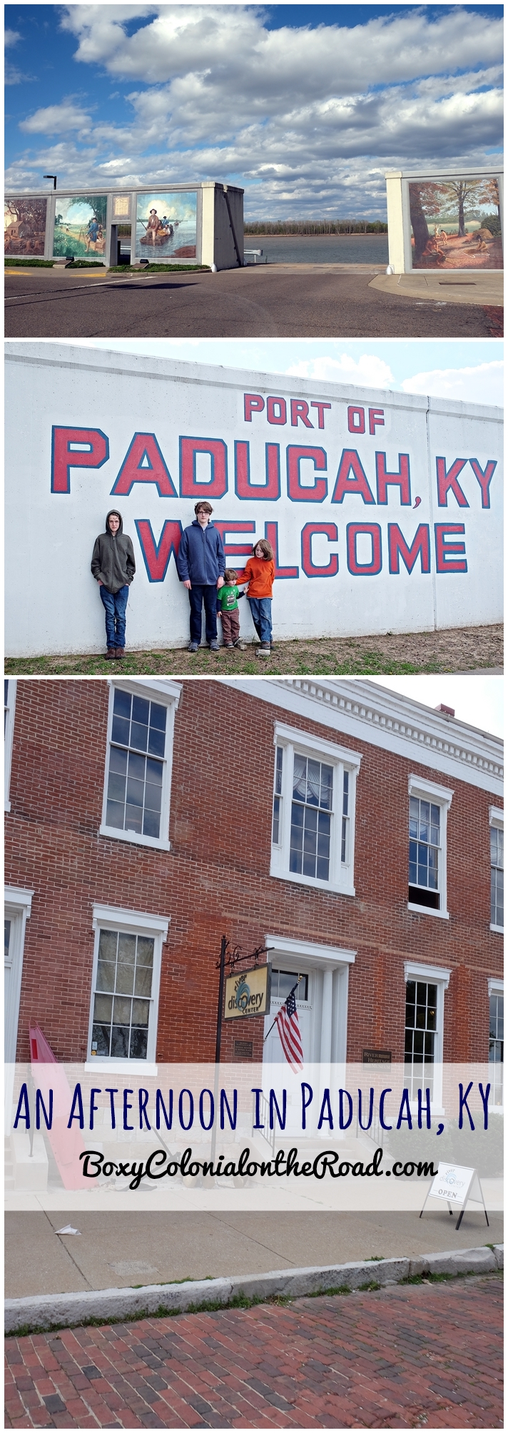 Afternoon in Paducah, KY with kids: River Discovery Museum, riverfront, downtown, floodwall murals