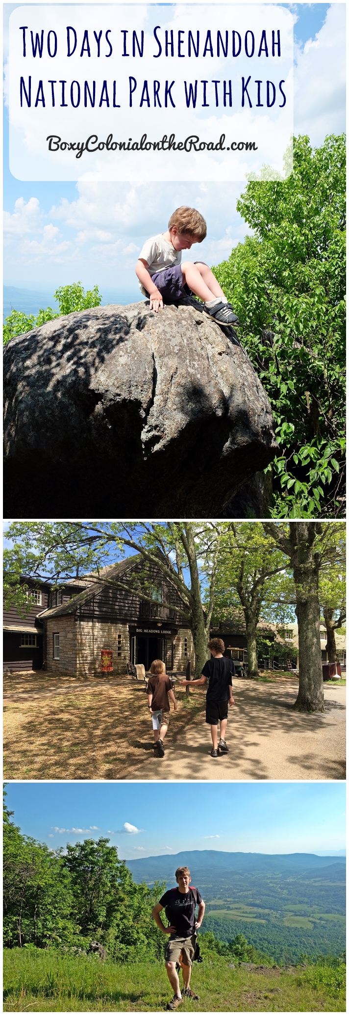 Two days in Shenandoah National Park with kids: junior ranger badges, visitors centers, hiking the Story of the Forest and Snead Farm trails