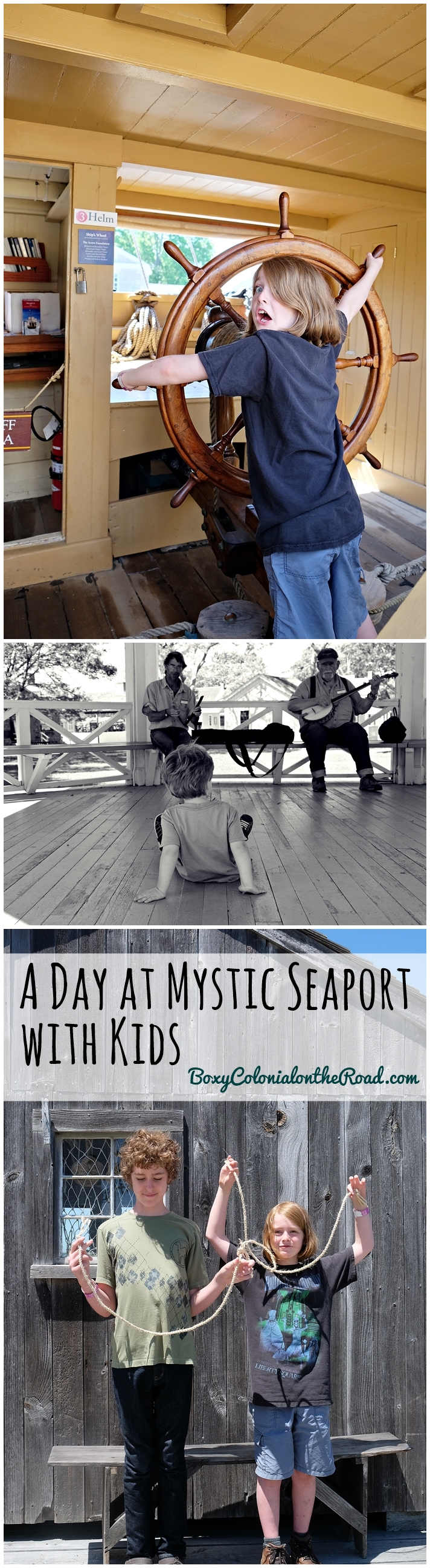 A day touring Mystic Seaport in Mystic, CT with kids