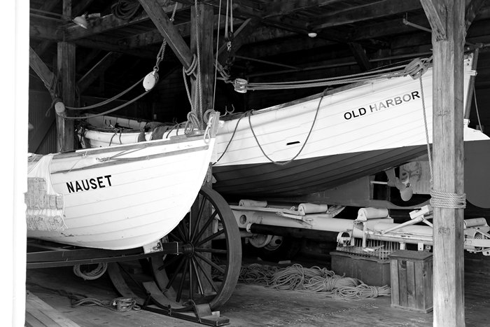 rescue boats at Old Harbor Light Saving Station, Provincetown, MA