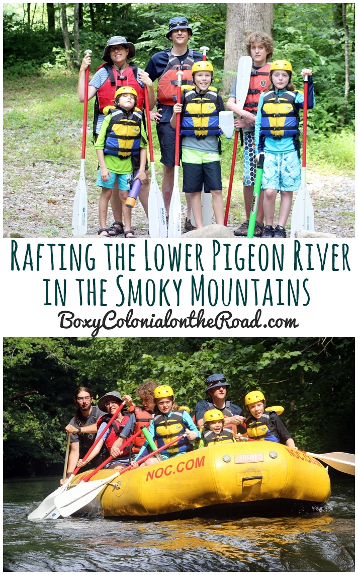 Taking kids rafting on the Lower Pigeon Gorge in the Smoky Mountains with the Nantahala Outdoor Company