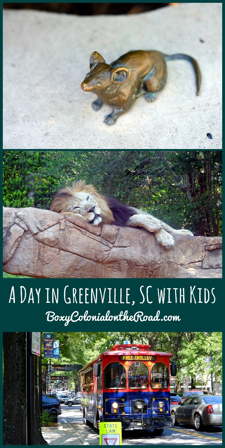 Our day in Greenville, SC with kids: Greenville Zoo, Mice on Main, Falls Park on the Reedy, and a free trolley ride
