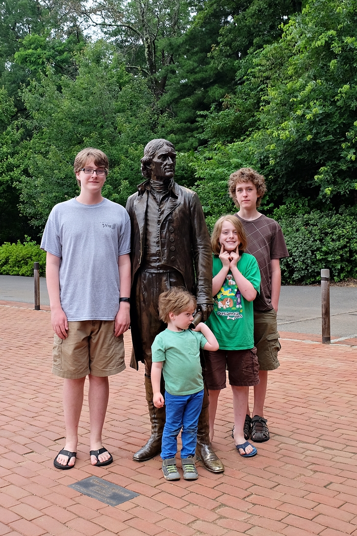 thomas jefferson and kids at monticello