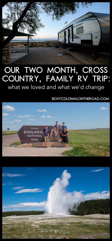 our cross-country family road trip: two months in an RV. What worked and what didn't!