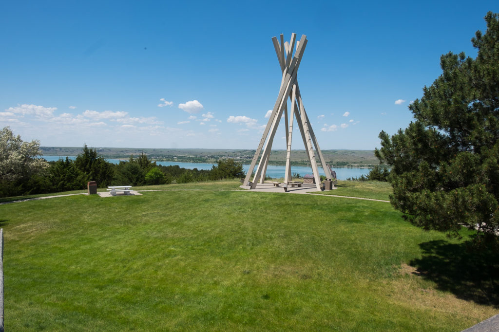 stone teepee at Chamberlain SD rest area