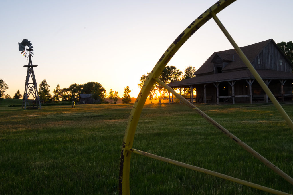 sunset at Ingalls Homestead