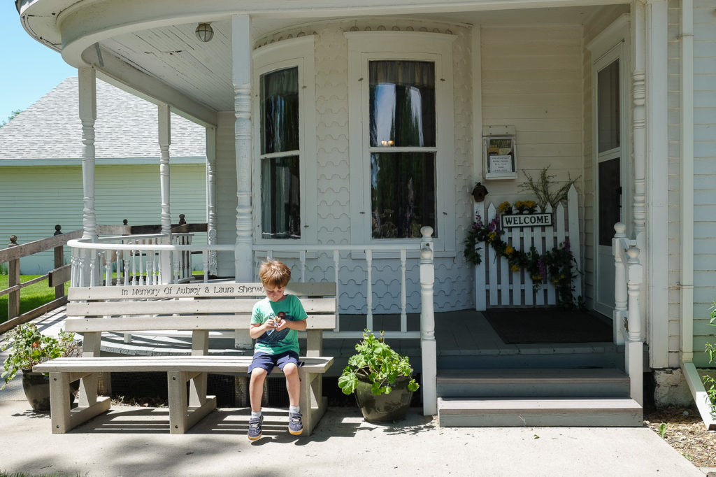 Abe sitting outside in De Smet, SD