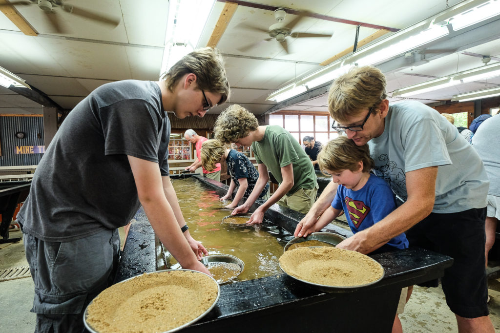 gold panning at consolidated gold mine in dahlonega