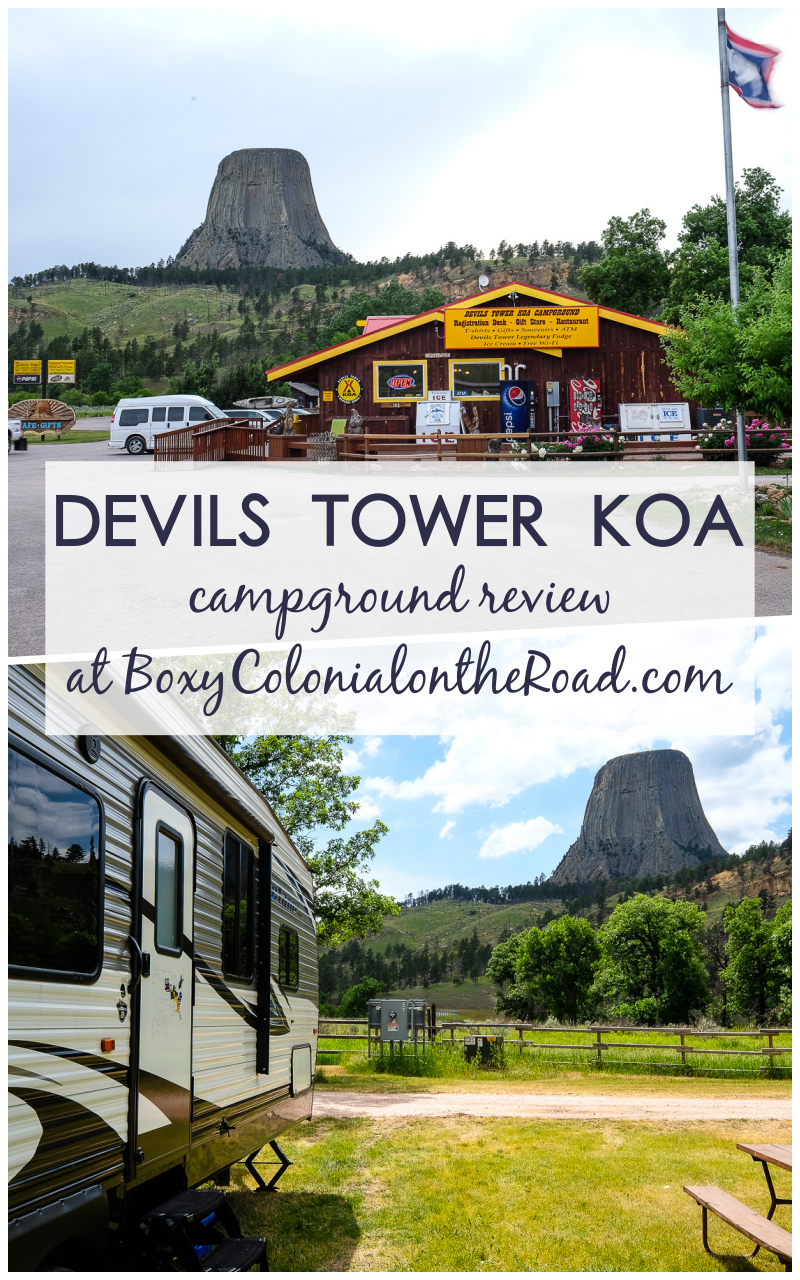 Campground review of Devils Tower KOA in Wyoming, just outside the gates of the first National Monument in the US #roadtrip #nps #familytravel #thatswy #wyomingtravel