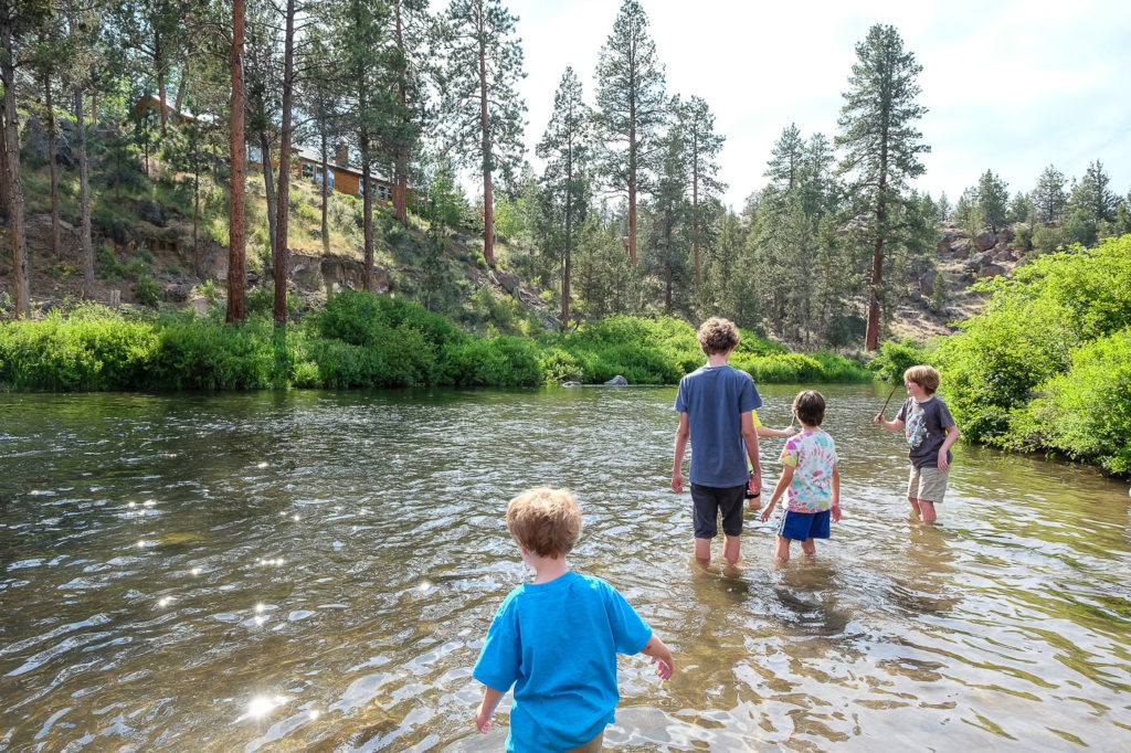 Wading in the Deschutes River, Bend