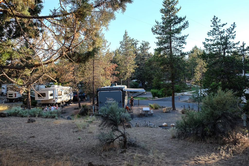 Our toy hauler at Tumalo State park