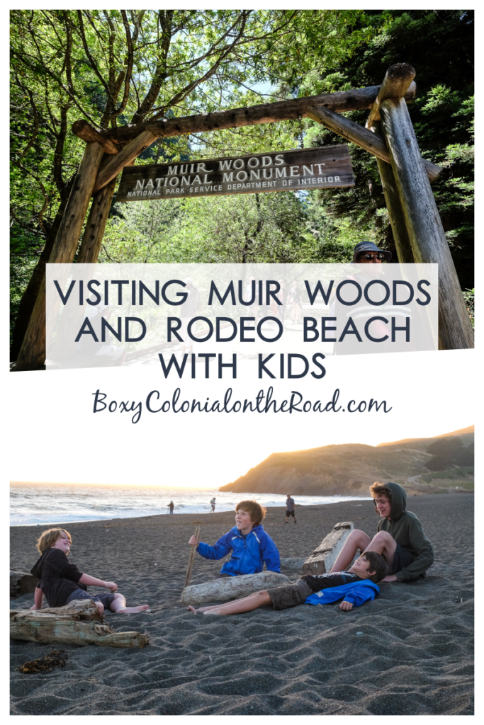 Visiting Muir Woods National Monument and Marin County's Rodeo Beach with kids #nps #nationalparks #bayarea #familytravel #travelwithkids