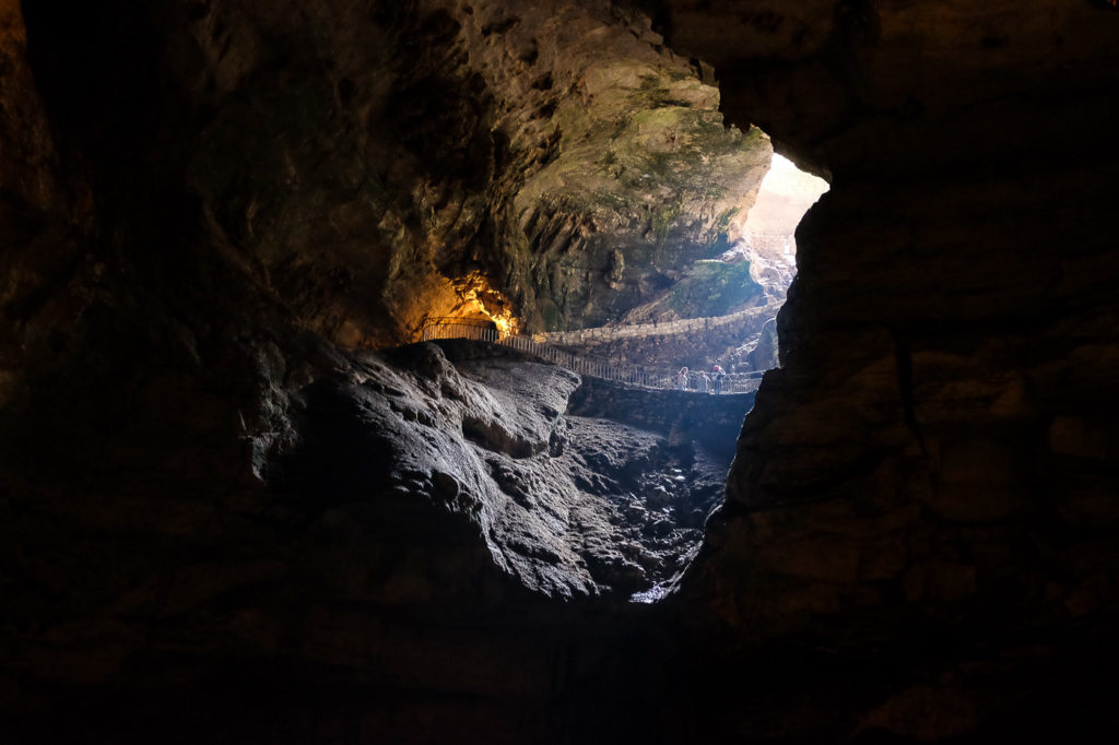 looking back at the natural entrance, Carlsbad Caverns