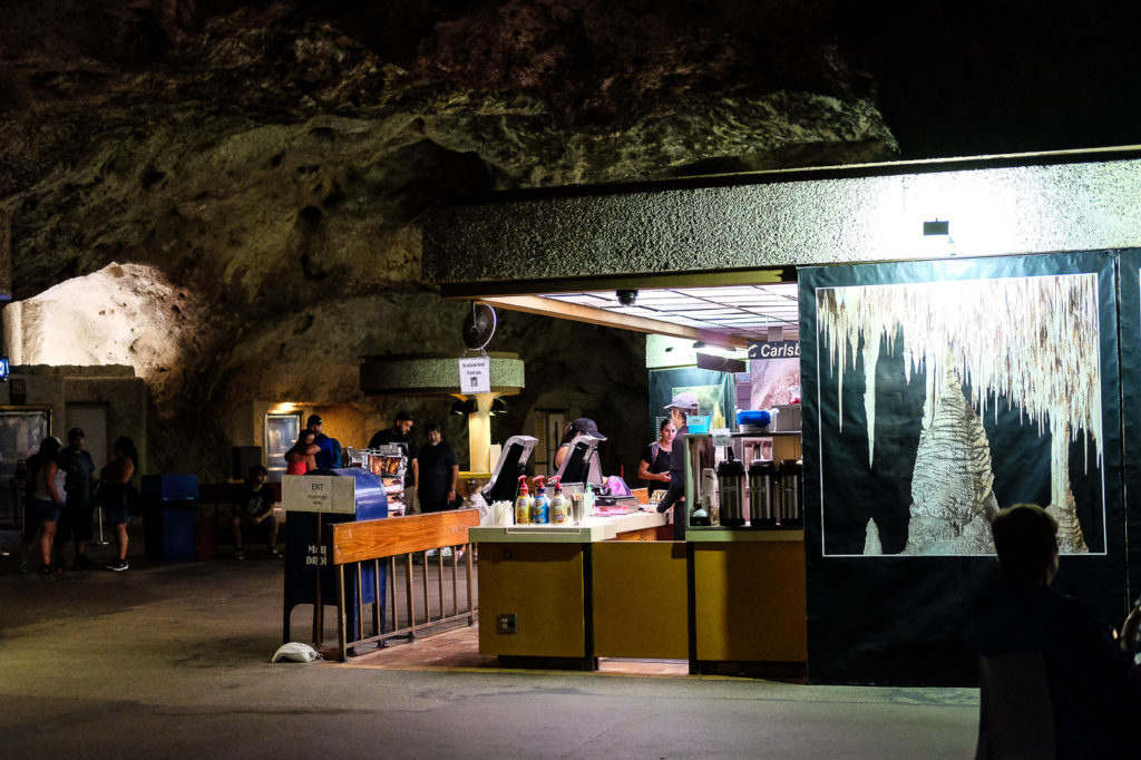 snack stand at Carlsbad Caverns