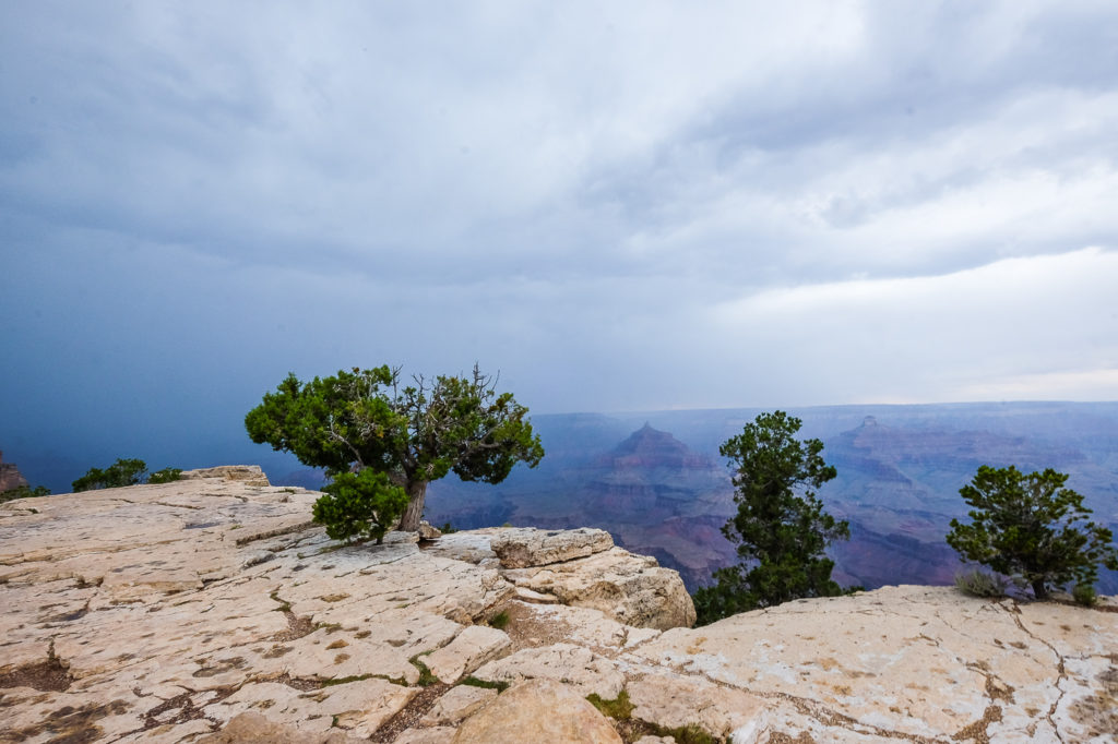 stormy day at the Grand Canyon