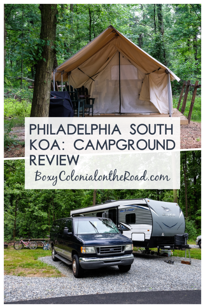Our stay at the Philadelphia South/Clarksboro KOA: great option just 20 minutes outside of downtown Philadelphia #RVing #campground #campgroundreview #Philadelphia