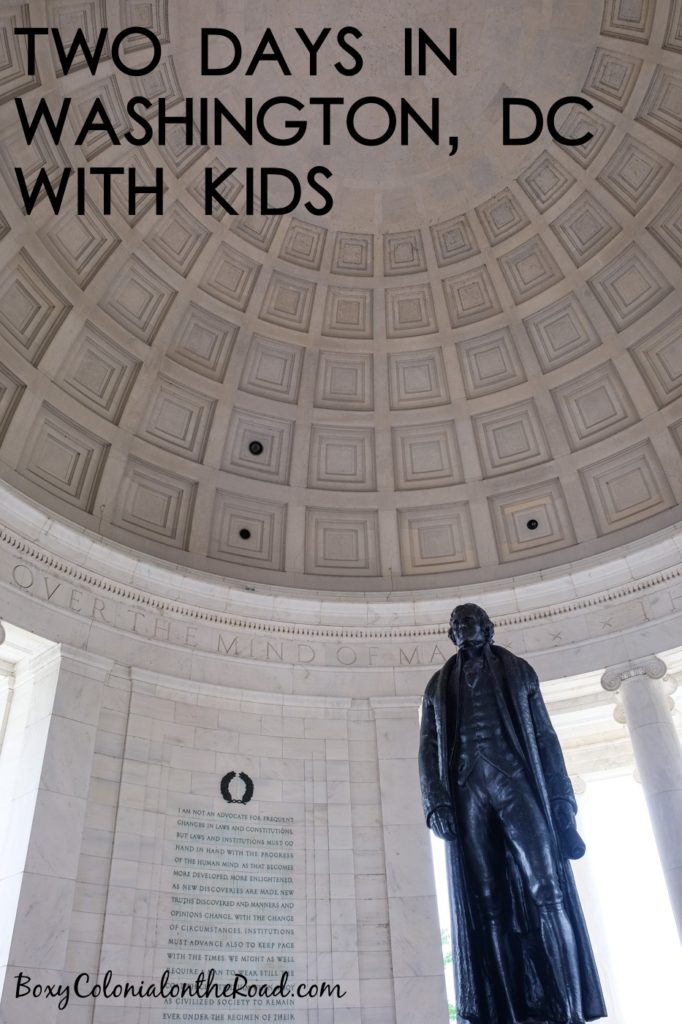 Visiting the Jefferson Memorial, FDR Memorial, Library of Congress, and National Museum of African American History and Culture in Washington DC with kids