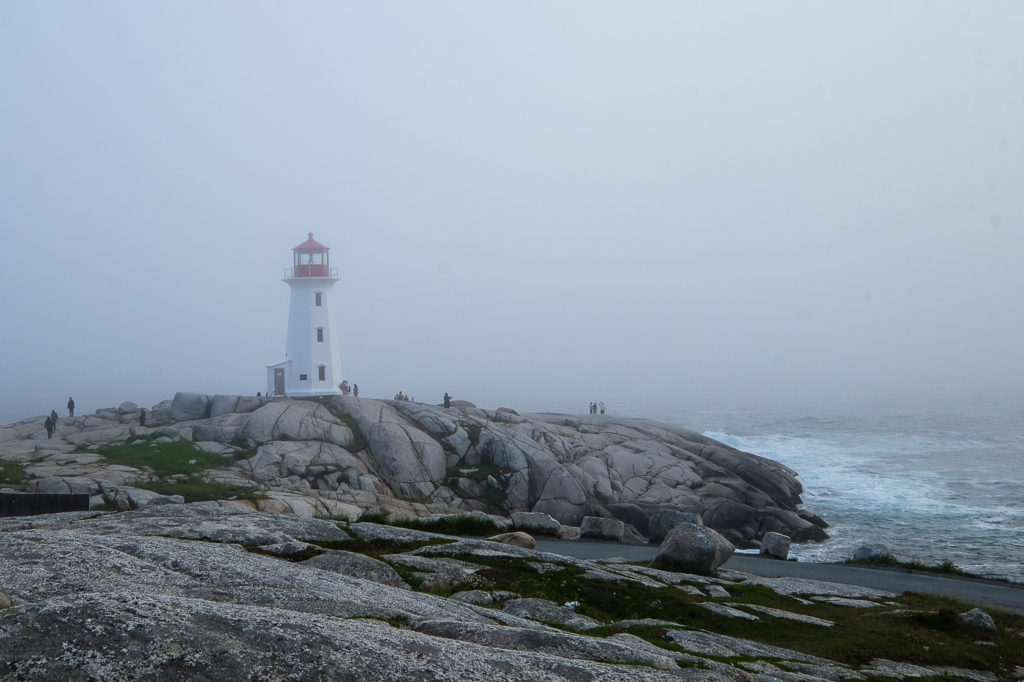 foggy evening at Peggy's Cove