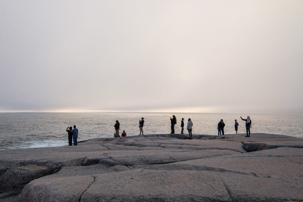 waiting for sunset at Peggy's Cove