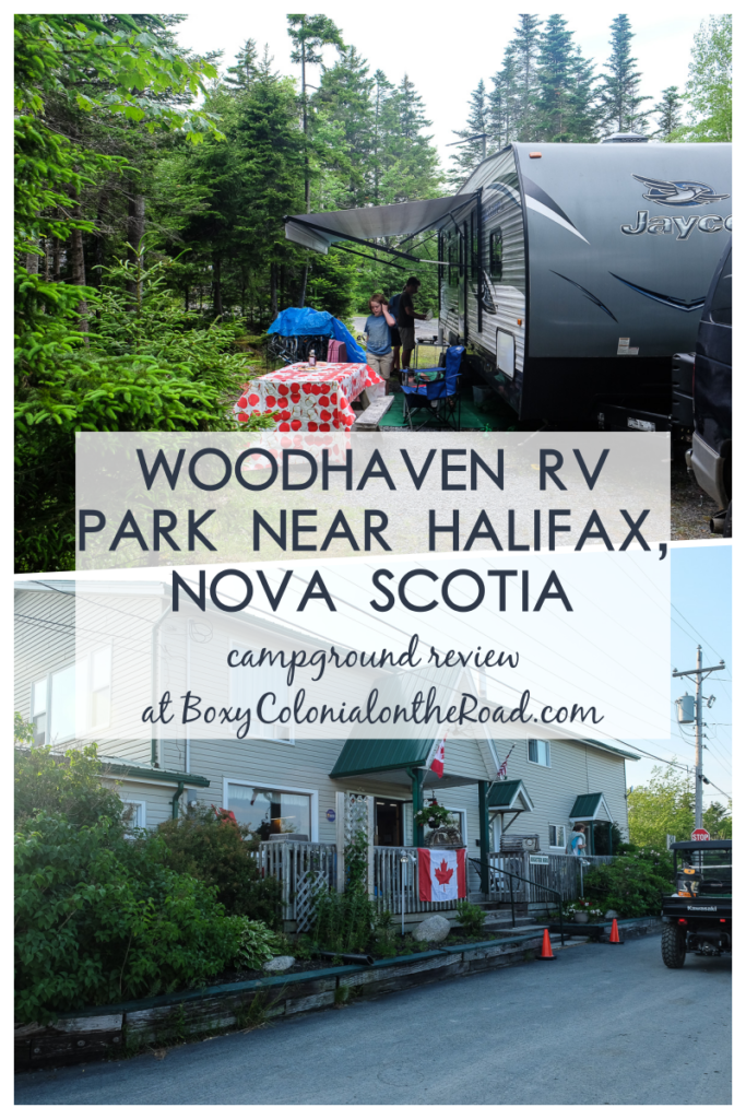 campground review of Woodhaven RV Park, just a few minutes from Halifax, Nova Scotia