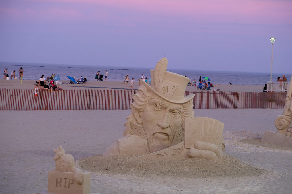 sand sculpture at Hampton Beach