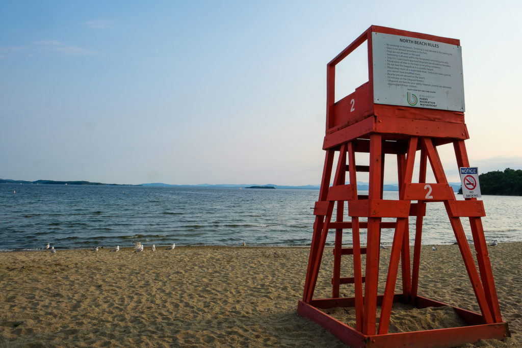 lifeguard stand Lake Champlain