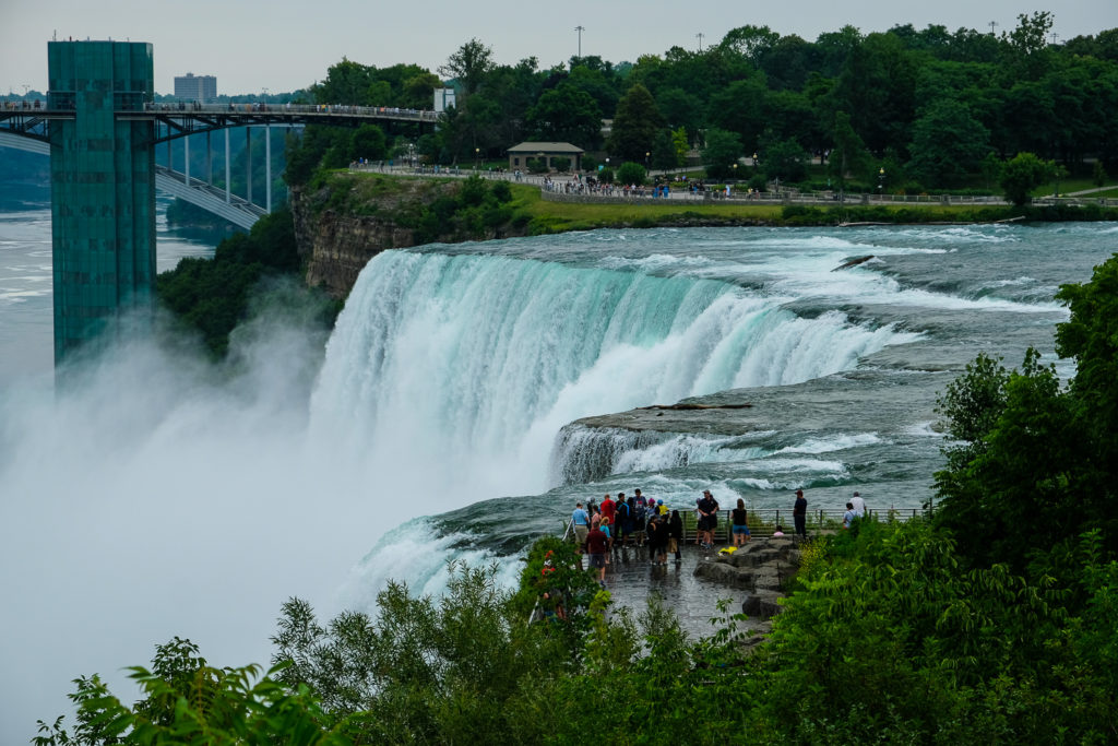 overlooking the American falls