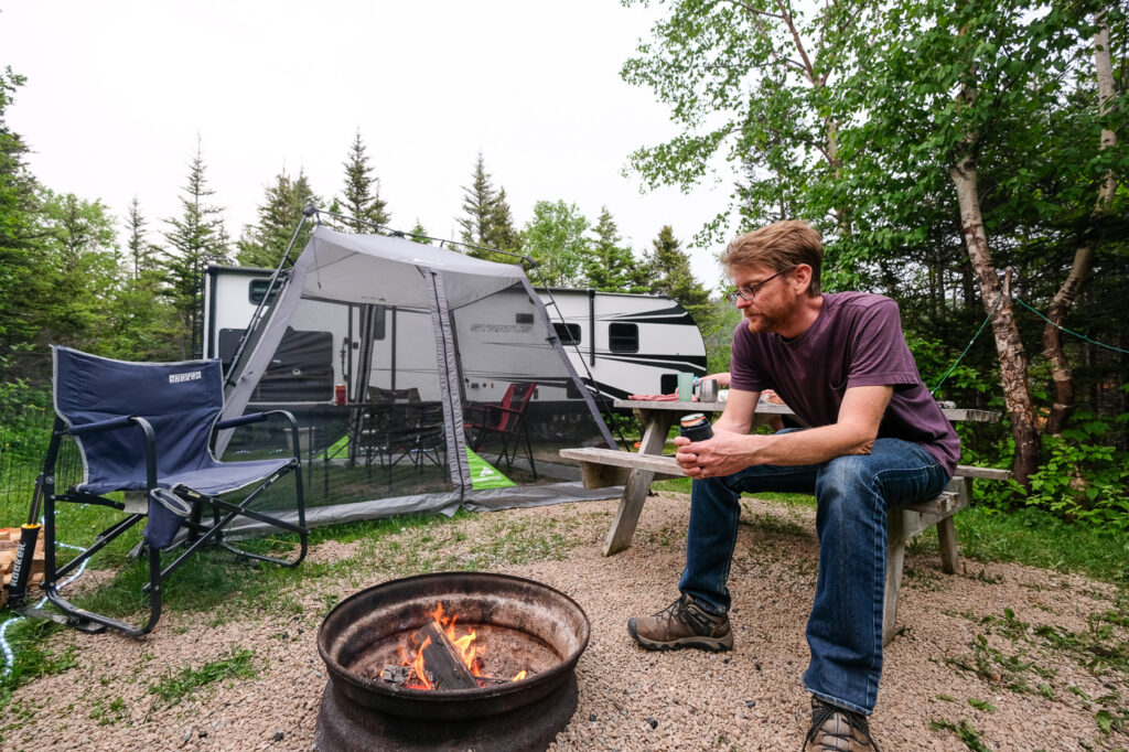 Dave at our site at KOA